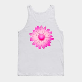 Pink Magenta Ombre Daisy Flower Tank Top